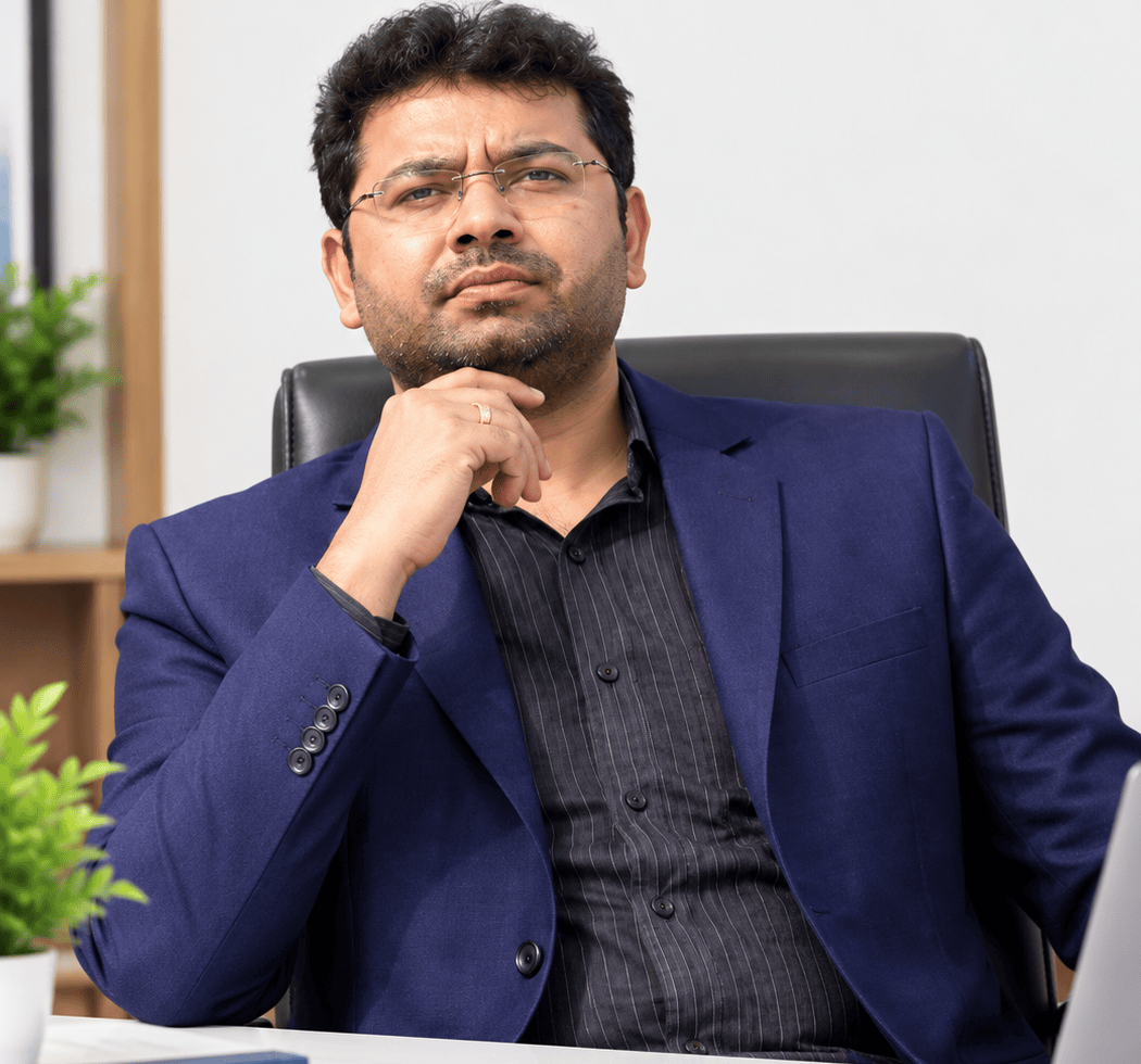 Thoughtful Director at the Office Desk (1)
